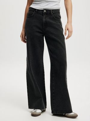 Women's Cotton On Grey Relaxed Wide Jeans