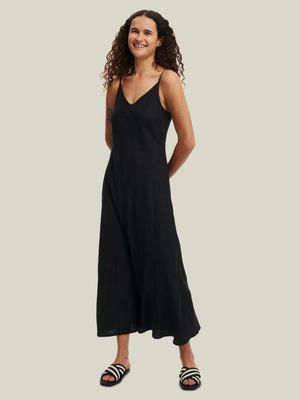 Women's Cotton On Black Haven V Neck Maxi Dress