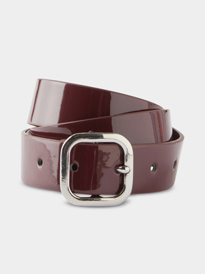 Women's Cotton On Burgundy Slim Dad Belt