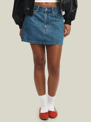 Women's Cotton On Blue Original Denim Mini Skirt