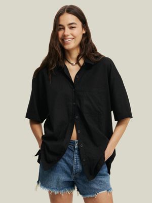 Women's Cotton On Black Haven Short Sleeve Shirt