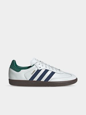 adidas Originals Men's Samba White/Navy Sneaker