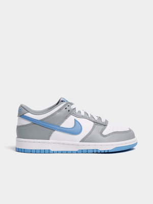 Nike Junior Dunk Low White/Grey/Blue Sneaker