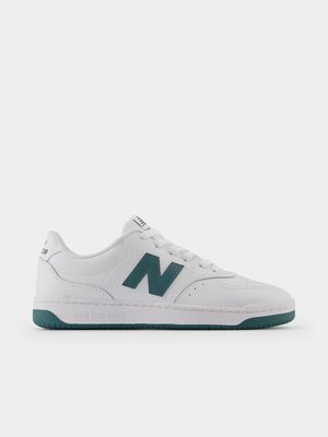 Mens New Balance BB80 V1 White/Green Sneaker