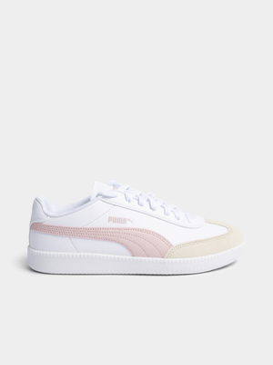 Women's Puma  9-T White/Pink Sneaker