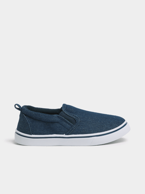 Jet Older Boys Denim Slip On Sneakers