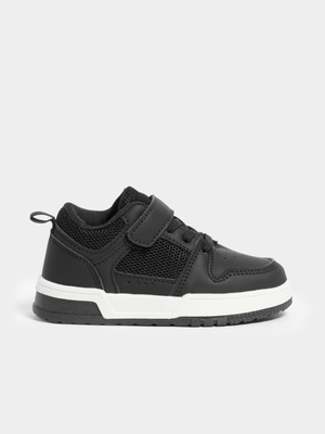 Jet Younger Boys Black/White Court Sneakers