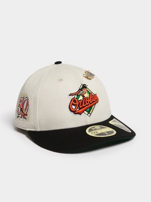 New Era Unisex  MLB Pin 59FIFTY Orioles Cream/Black Cap