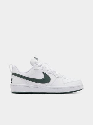 Junior Grade-School Nike Court Borough Recraft White/Green Sneakers