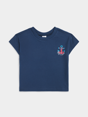 Jet Infant Boys Navy Anchor T-Shirt