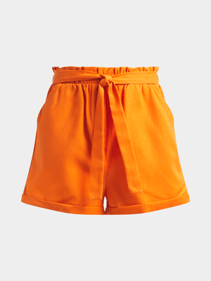 Jet Younger Girls Orange Shorts