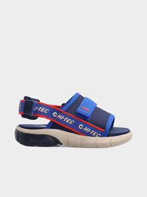 Junior Infant Hi-Tec Nurture Mule Navy/Red Sandals