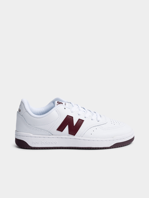 Mens New Balance BB80 V1 White/MaroonSneaker