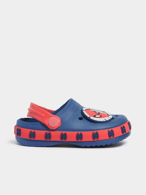 Jet Younger Boy's Navy Spiderman Clogs