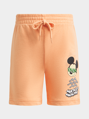 Jet Younger Boys Peach Mickey Mouse Fleece Shorts