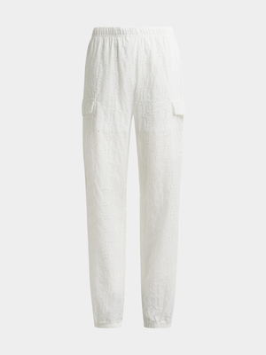 Jet Older Girls Cream Anglaise Cargo Pant