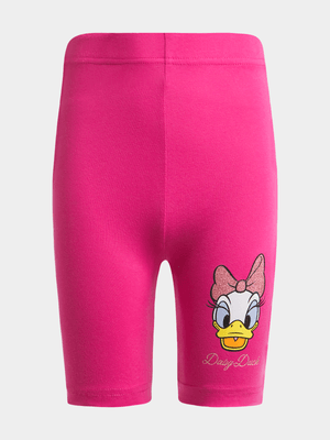 Jet Older Girls Pink Daisy Duck Cycle Shorts