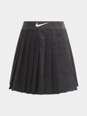 Nike Girls Kids Sportswear Pleated Black Skirt