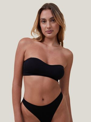 Women's Cotton On Black Seamless Sweetheart Padded Bandeau