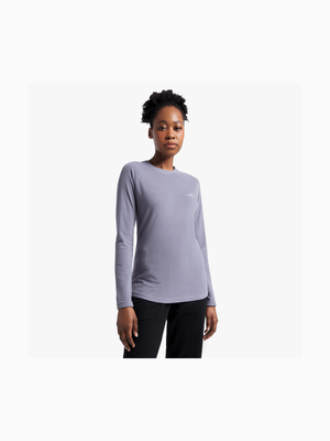 Women's First Ascent Core Fleece Long Sleeve Purple Top