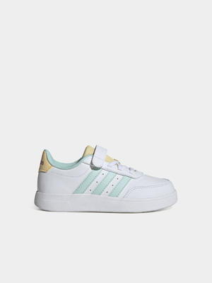 Kids Adidas Breaknet White/Light Blue Sneaker