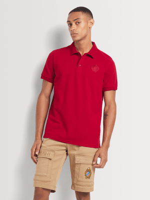 Fabiani Men's Red Pique Polo Golfer