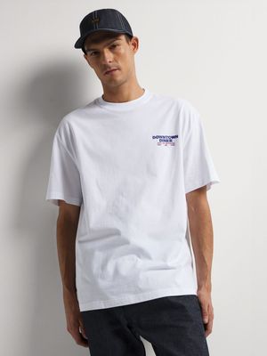 Men's Markham DownTown Dinner Graphic White T-Shirt