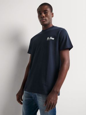 Men's Union-DNM Thankful print Navy T-Shirt