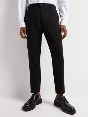 Men's Markham Smart Plain Slim Tapered Black Jogger