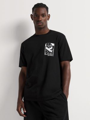 Men's Markham Signature Placement Graphic Black T-Shirt