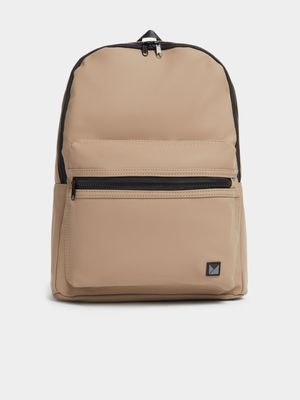 Men's Markham Rubberished Beige Backpack