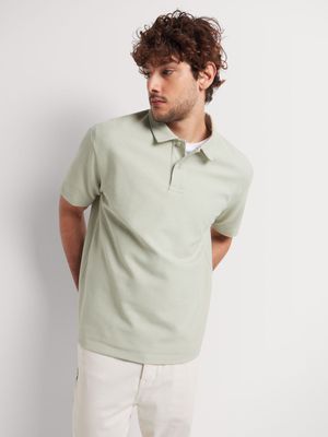 Men's Markham Textured Relaxed Fit Sage Golfer