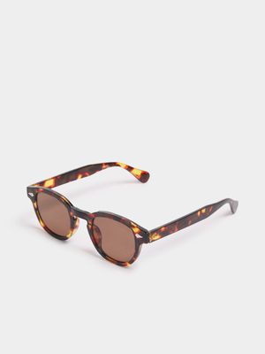 Men's Relay Jeans Wayfarer Brown Sunglasses