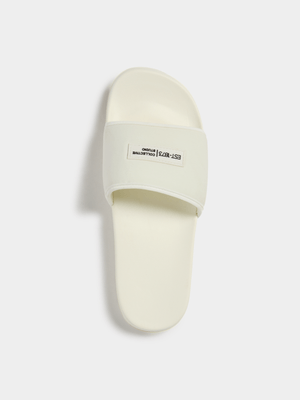 Men's Markham Slogan White Slide