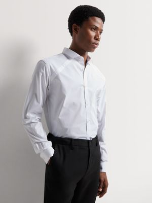 Men's Markham Smart Mesh Inset White Shirt