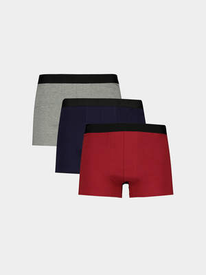 RJ 3 PACK BOXER NAVY / RED