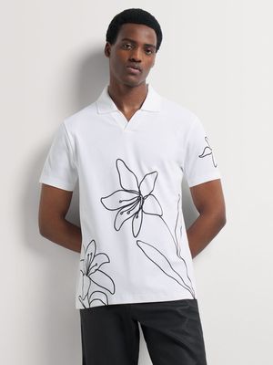 Men's Markham Graphic Print White Golfer