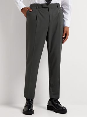 Men's Markham Smart Slim Tapered Pleated Green Trouser