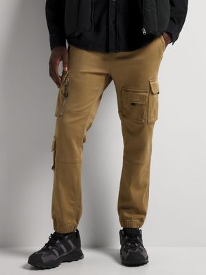 Men's Markham Washed Multi Pocket Utility Tobacco Jogger