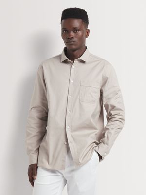 Men's Markham Plain Oxford Stone Shirt