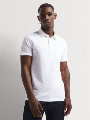 Men's Markham Cotton Slub White Golfer