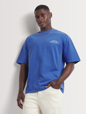 Men's Markham Text Graphic Blue T-Shirt