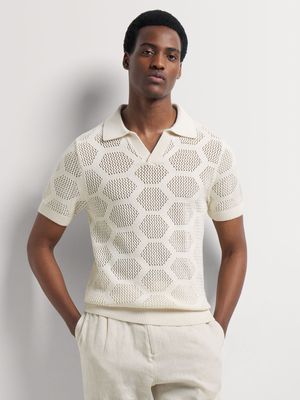 Men's Markham Revere Geo Ecru Knitwear Crochet