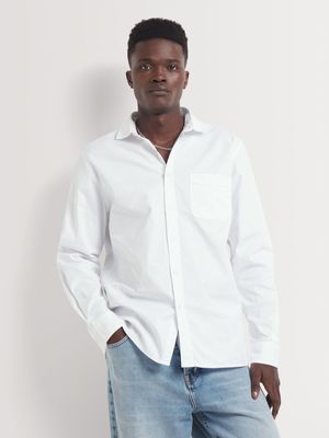 Men's Markham Plain Oxford White Shirt