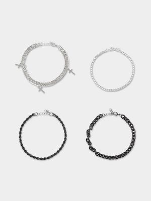 Men's Markham Cross Charm Chain Bracelet Pack