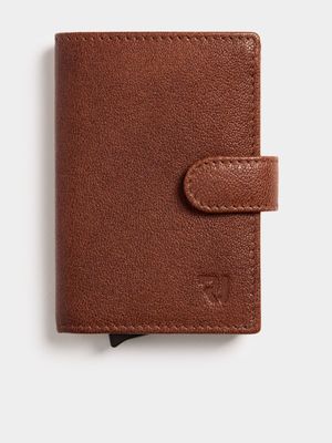 Men's Relay Jeans Leather Tan Multi Card Slot Holder