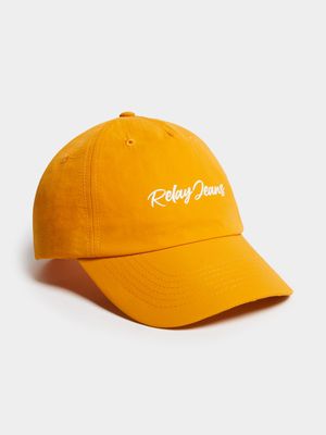 Men's Relay Jeans Script Crinkle Nylon  Mustard Peak Cap