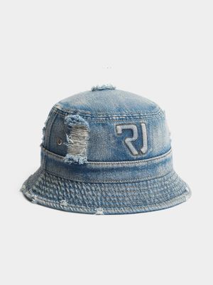 Men's Relay Jeans Rip & Repair Denim Blue Bucket Hat