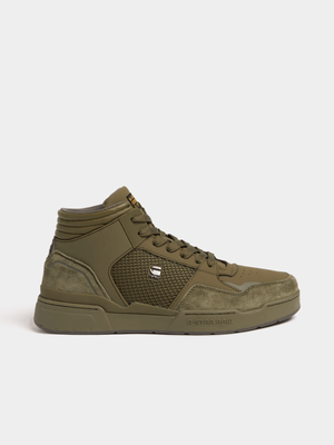 G-Star Men's Attacc Mid Layer Olive/Dark Grey Sneaker