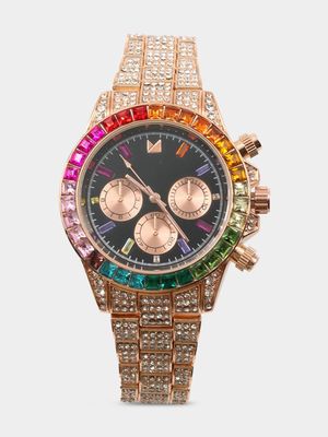 Men's Markham Rainbow Parvet Rose Gold Watch